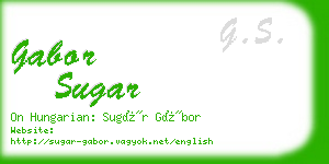 gabor sugar business card